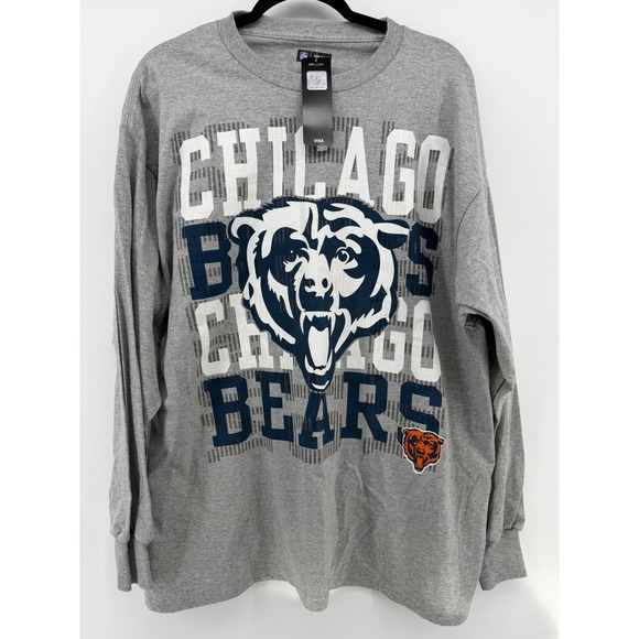 Nfl Apparel Other - Chicago Bears Long Sleeve T Shirt Mens XL Gray NFL Team Apparel NWT Graphic Tee